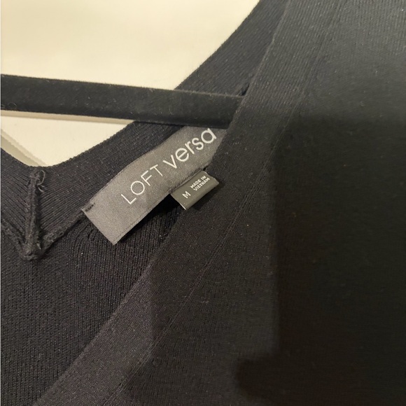 LOFT Black V-Neck Cardigan Sweater - Picture 3 of 5